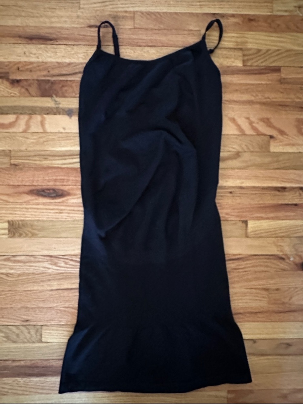 Blanqi Maternity Black Slip Dress with Thin Straps L/XL